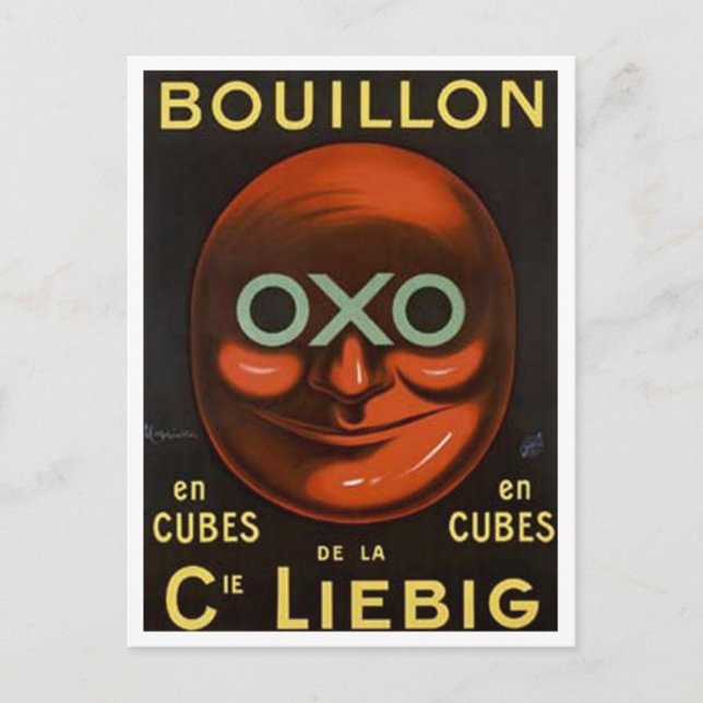 Vintage OXO Buillion Ad - Cie Liebig Postcard (Front)