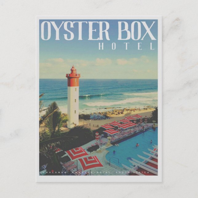 Vintage Oyster Box Lighthouse Travel Postcard (Front)