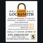 Vintage Padlock, Locksmith Advertising Flyer<br><div class="desc">Vintage Padlock,  Locksmith Advertising Flyers By The Business Card Store.</div>