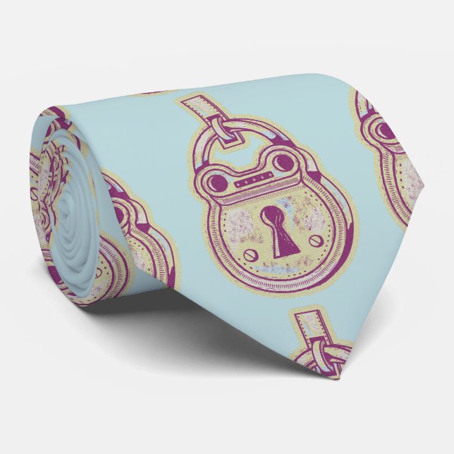 Vintage padlock tie (Rolled)