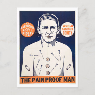 Vintage "Pain Proof Man" Advertisement Postcard