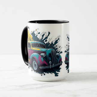 Vintage Paint Splat Car Mug