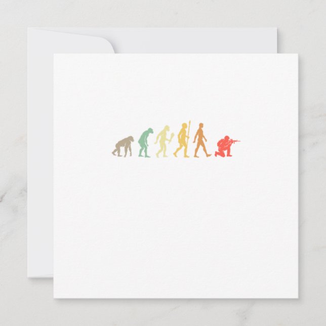 Vintage Paintball Evolution Gift Invitation (Front)