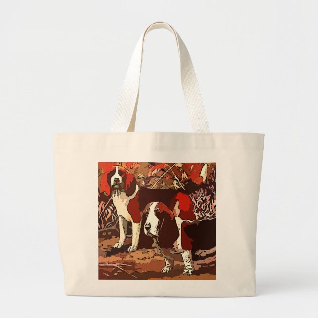 Vintage Painted Beagles Tote Bag (Front)