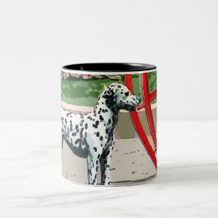 Vintage Painted Dalmatian Ceramic Mug