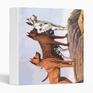 Vintage Painted Great Danes Avery Binder