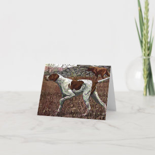 Vintage Painted Pointers Note Card