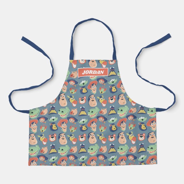 Vintage Painted Toy Story Characters Apron (Front)
