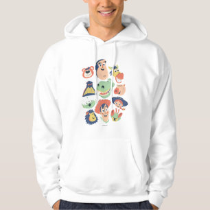 Vintage Painted Toy Story Characters Hoodie