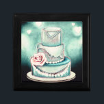 Vintage Painted Wedding Cake Gift Box<br><div class="desc">Vintage Painted Wedding Cake</div>