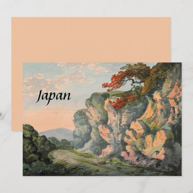 Vintage Painting of Japan Countryside Souvenir   Card (Front/Back)