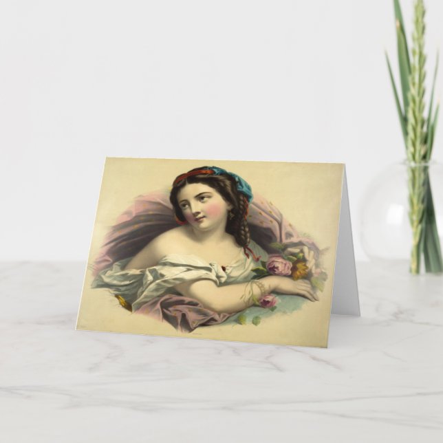 Vintage Painting of Mother Earth - Greeting Card (Front)