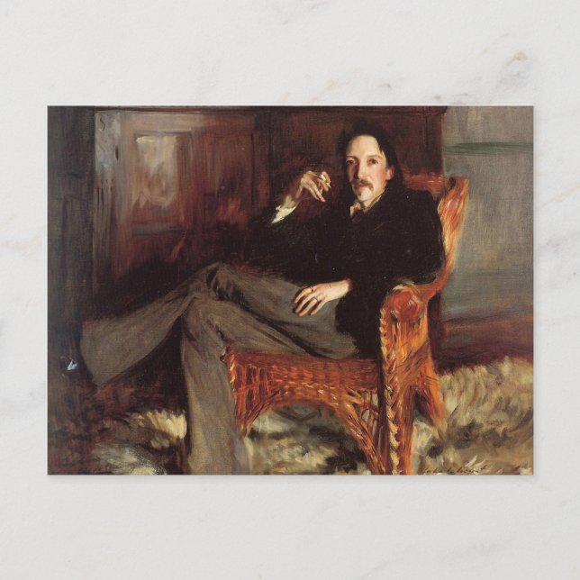 Vintage Painting of Robert Louis Stevenson (1887) Postcard (Front)