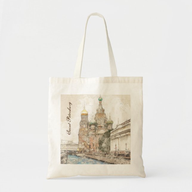 Vintage Painting Saint-Petersburg, Russia  Tote Bag (Front)