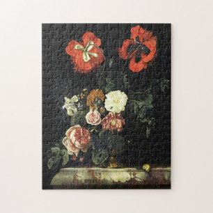 Vintage painting Still Life with Flowers  Jigsaw Puzzle