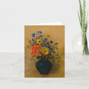 Vintage painting Wildflowers Card