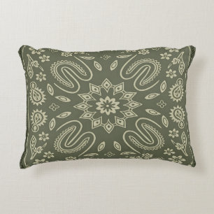 Vintage Paisley Bandana Pillow Cover Cream & Wash