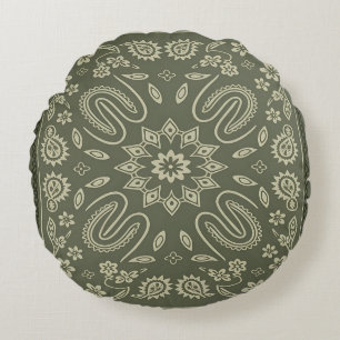 Vintage Paisley Bandana Pillow Cover Cream & Wash