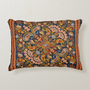 Vintage paisley bandana print,silk neck scarf or k accent pillow