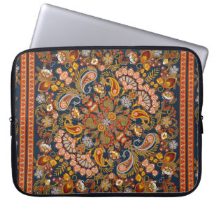 Vintage paisley bandana print,silk neck scarf or k laptop sleeve