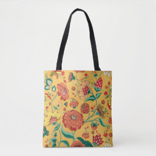 Vintage Paisley Floral Garden Tote Bag