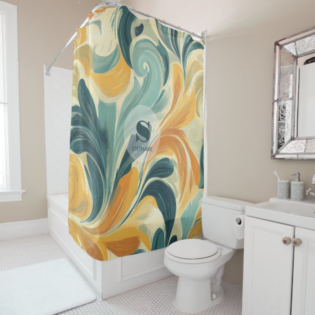 Vintage Paisley-Inspired Leaf Pattern (1) (In Situ)