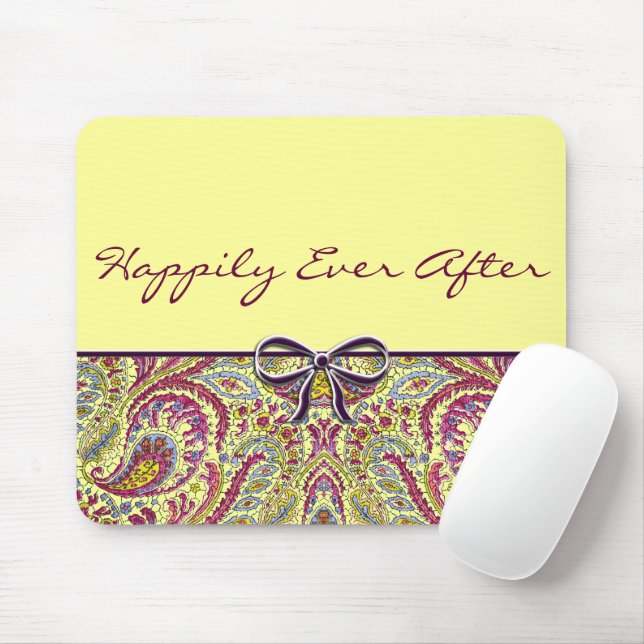 Vintage Paisley Mouse Pad (With Mouse)