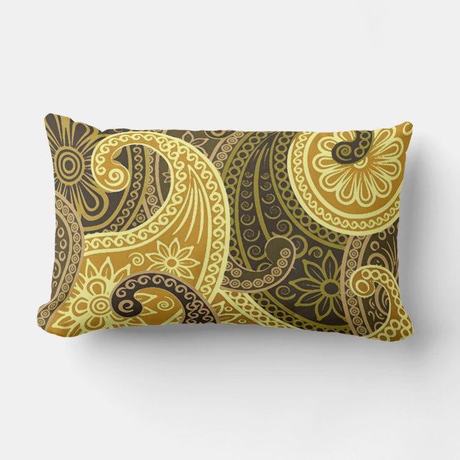  Vintage Paisley Outdoor Pillow (Front)
