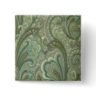 Vintage Paisley Sage MoJo Throw Pillow