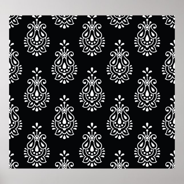Vintage paisley, seamless elegant pattern. poster (Front)