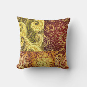 Vintage Paisley Throw Pillow