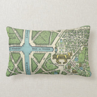 Vintage Palace of Versailles Map Lumbar Pillow