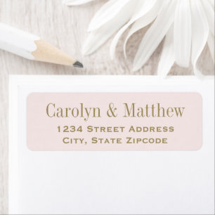 Vintage Pale Pink Wedding Return Address