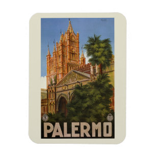 vintage Palermo Sicily Italian travel ad Magnet