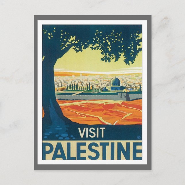 Vintage Palestine Middle East Postcard (Front)