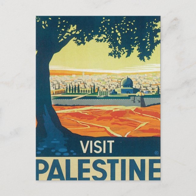 Vintage Palestine Middle East Postcard (Front)