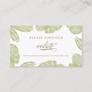 Vintage Palm Destination Wedding Website Insert