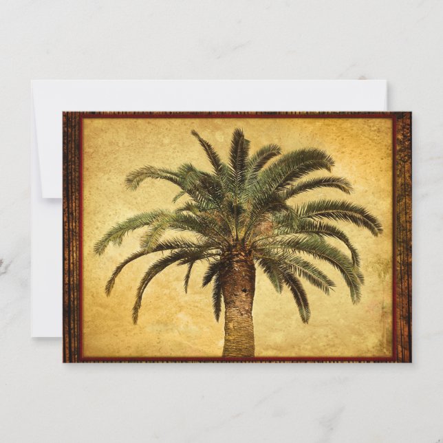 Vintage Palm Tree - Tropical Customized Template (Front)