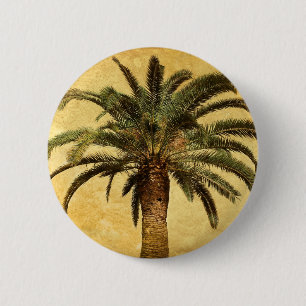 Vintage Palm Tree - Tropical Customized Template 2 Inch Round Button