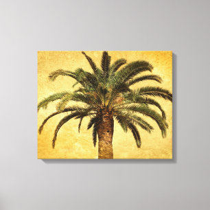 Vintage Palm Tree - Tropical Customized Template Canvas Print