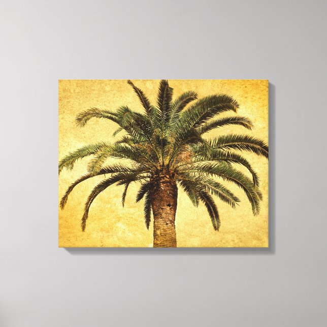 Vintage Palm Tree - Tropical Customized Template Canvas Print (Front)