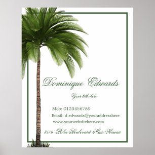 Vintage Palm Tree Tropical Elegant Poster