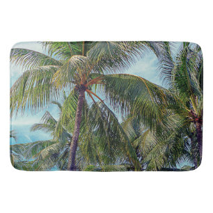 Vintage Palm Trees Bath Mat