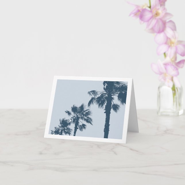 Vintage Palm Trees Card (Orchid)