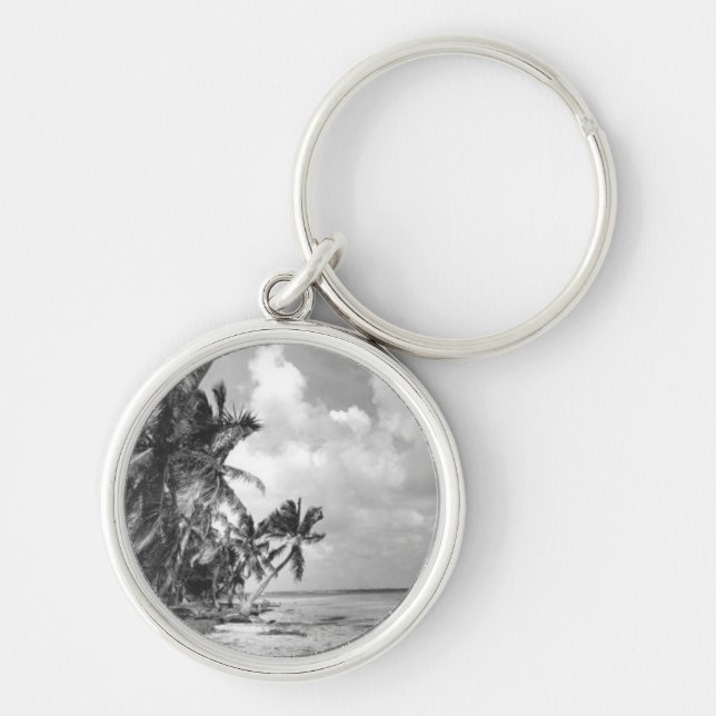 Vintage Palm Trees Cool Keychain (Front)