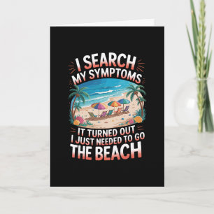 Vintage Palm Trees Retro Ocean Needed To Go Beach  Card