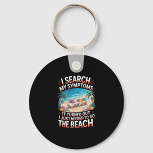 Vintage Palm Trees Retro Ocean Needed To Go Beach Keychain