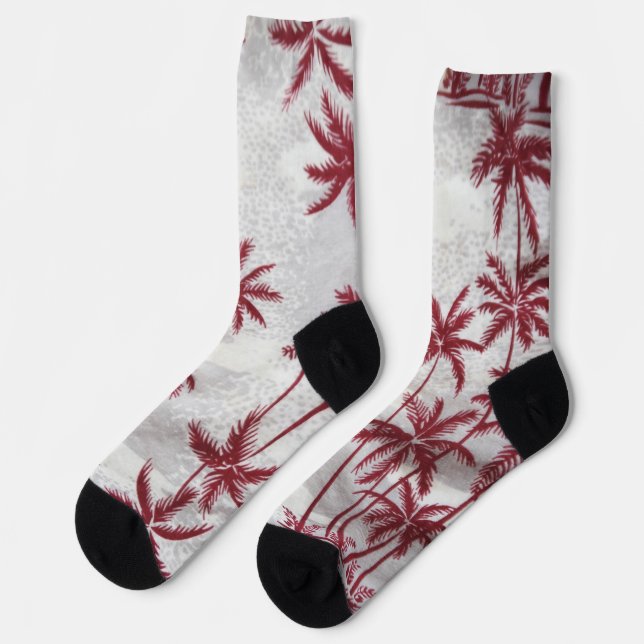 Vintage palm trees socks (Left)