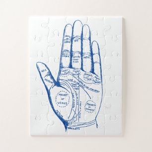 Vintage Palmistry Chart Palm Reading Jigsaw Puzzle