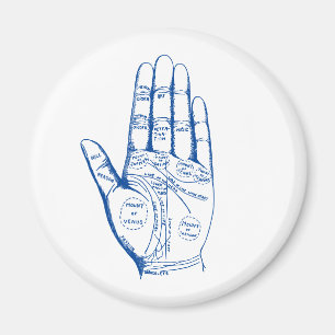 Vintage Palmistry Chart Palm Reading Magnet